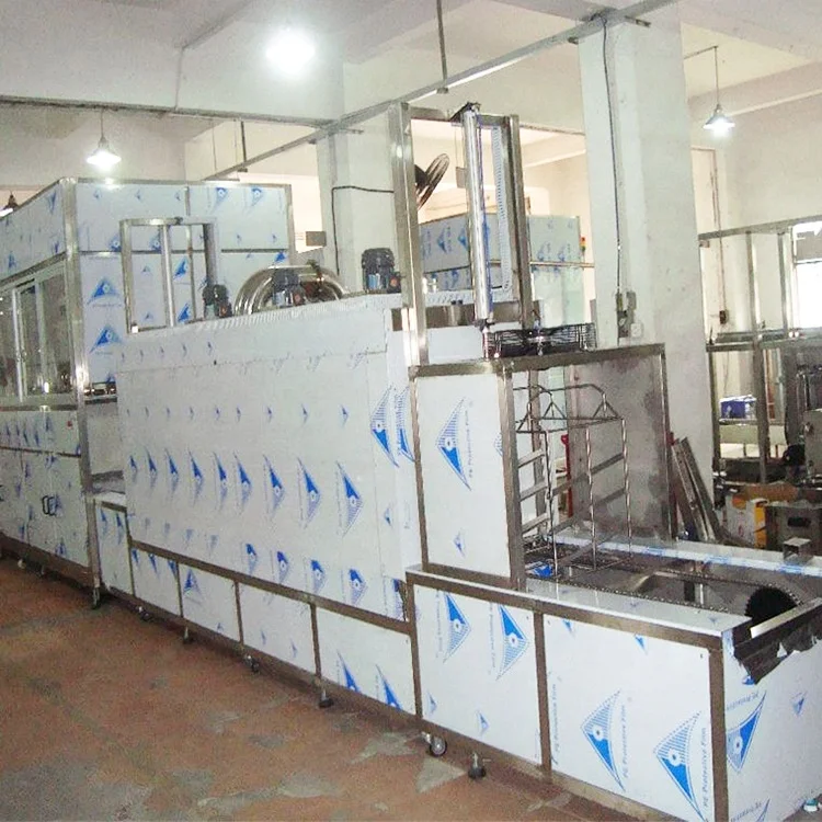Stainless Steel Double Tank Plc Control Automatic Large Industrial Ultrasonic Cleaning Machine For Small Parts Cleaning