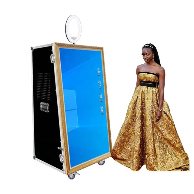 Hot Sale Mirror PhotoBooth Selfie  Portable Touch Screen Mirror Photo Booth Machine With Camera And Printer For Rental Business