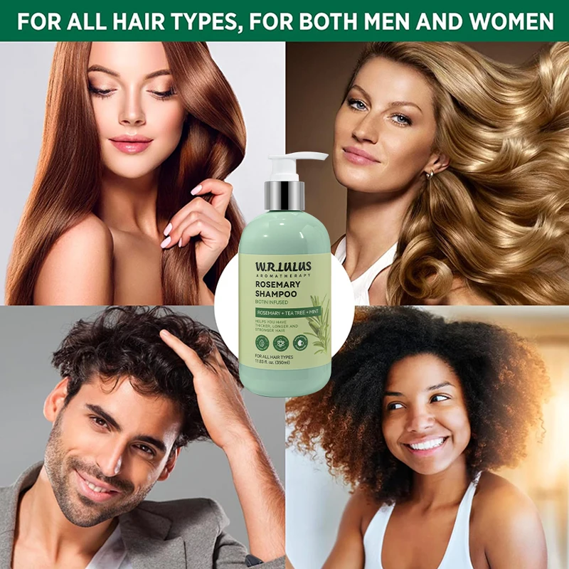 Private Label 100% Natural Hair Nourishing Growth Scalp Gentle Cleaning Rosemary Mint Protien Shampoo and Conditioner