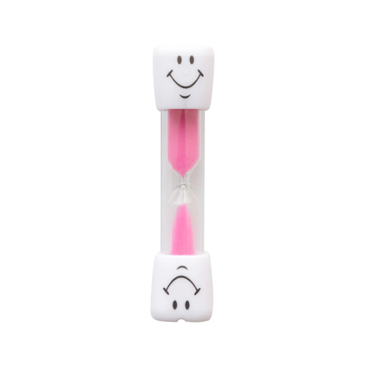 One Stop Shopping Small Blue and Pink Smiley Hour Glass Plastic Sand Clock 3 Minute Toothbrush Sand Timer for Kids