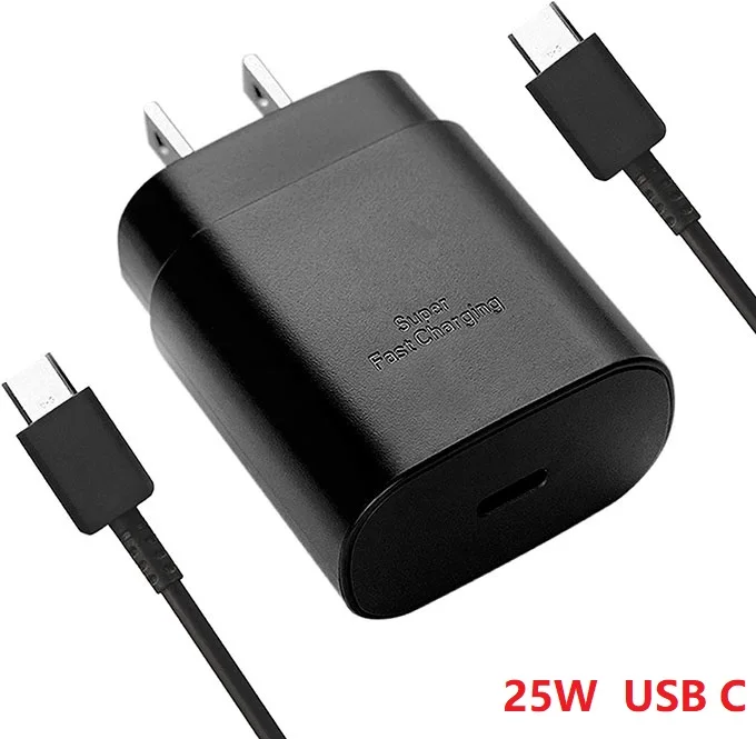 1 US EU Plug USB C 25W  20W android  Fast Charger Type-C PD Charger cable Power Adapters for SAMSUNG Galaxy S21  NOTE 10  20