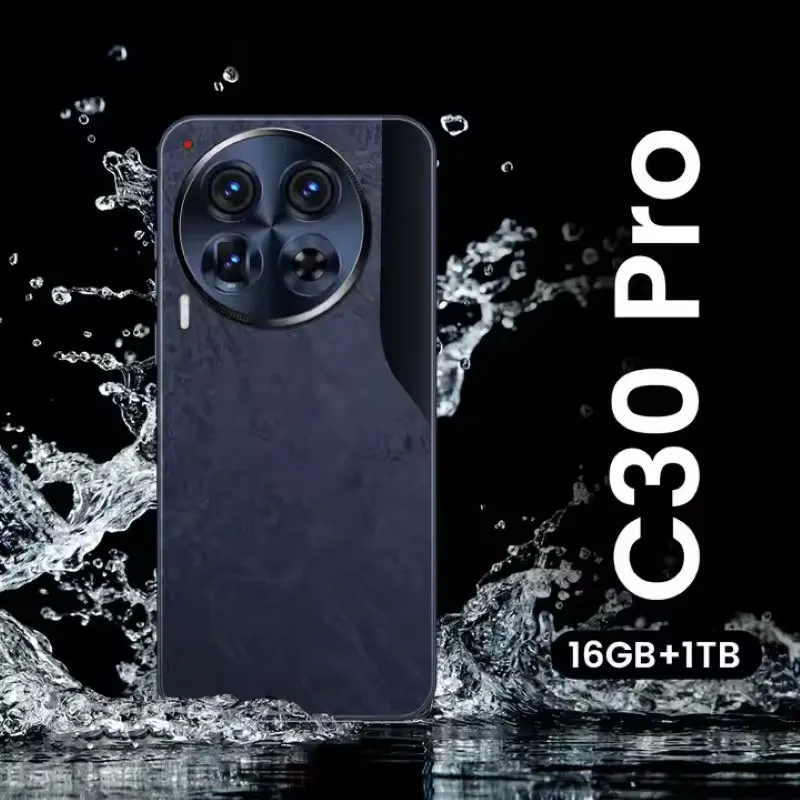 Смартфон C30 Pro для мобильного телефона Android 16 ГБ + 1 ТБ 7 3 дюймов разблокировка лица двойная карта мобильный телефон с двойным режимом ожидания