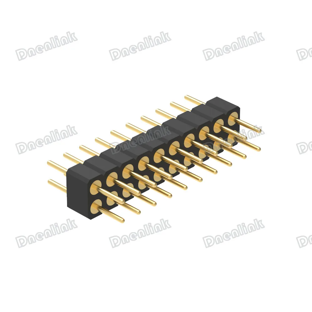Dnenlink 2.0mm pitch Machined Pin H2.8 Dual Row Straight Pin Header