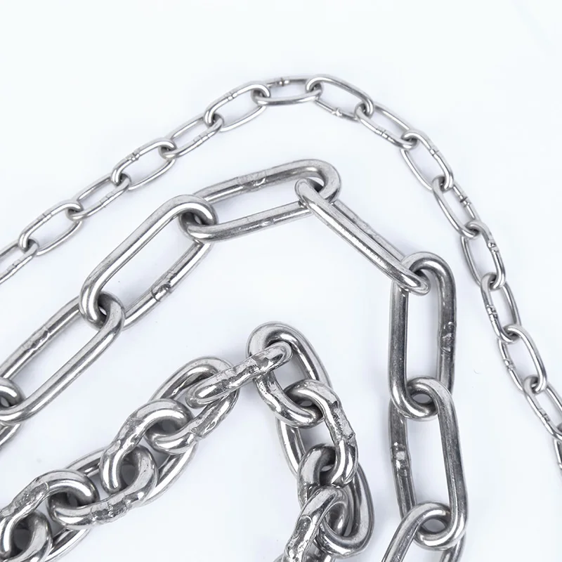 wholesale on stock customized Stainless Steel Long Round Link Chain DIN763