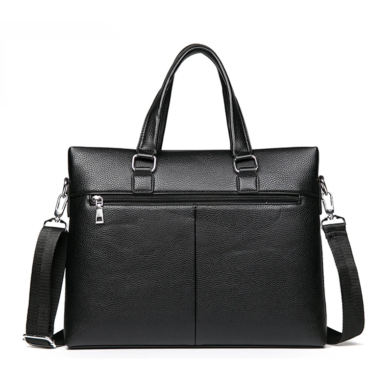 Quilted Soft Men Vintage PU Leather Single Shoulder Sling Business Laptop Bag Lawyer Office Luxury Briefcase Case For Work