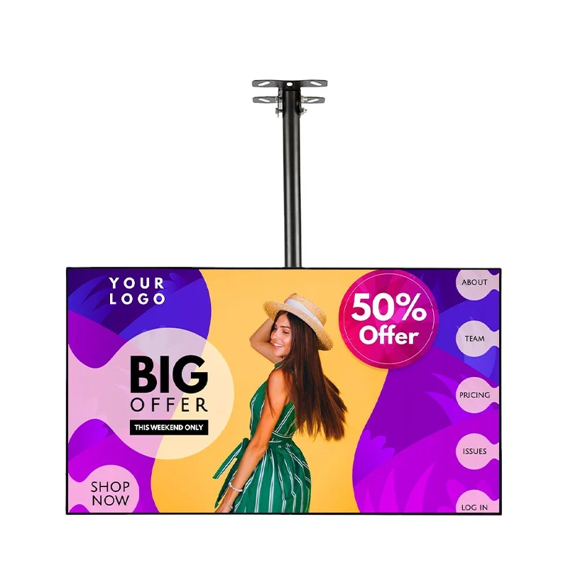 High Brightness digital window display screens digital menu boards display digital advertising screen