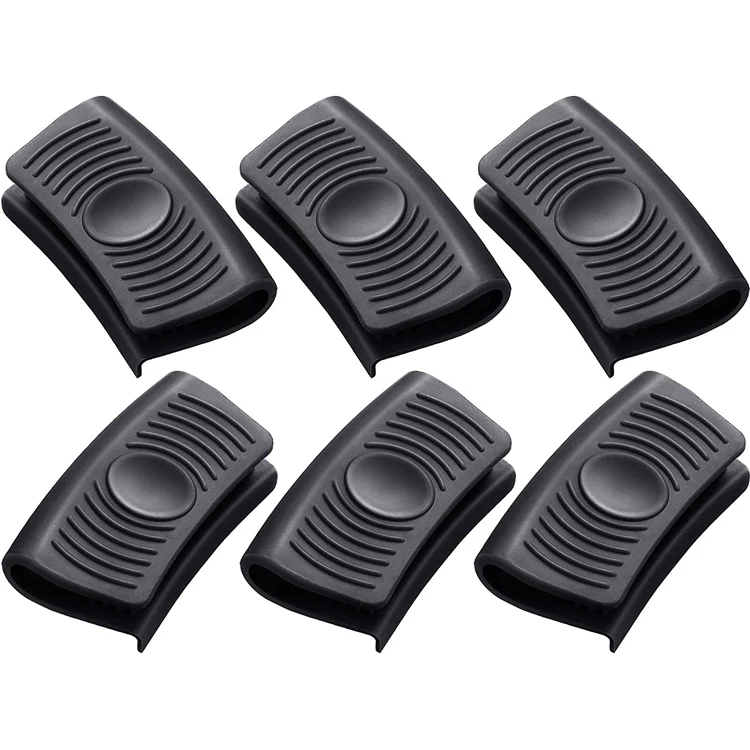 Silicone Hot Handle Holder Pot Handle Mitts Potholders Silicone Rubber Handle Cover
