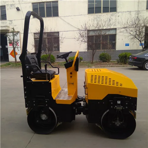 1 Ton New Type Diesel Double Drum Ride-on Asphalt Road Roller with good price