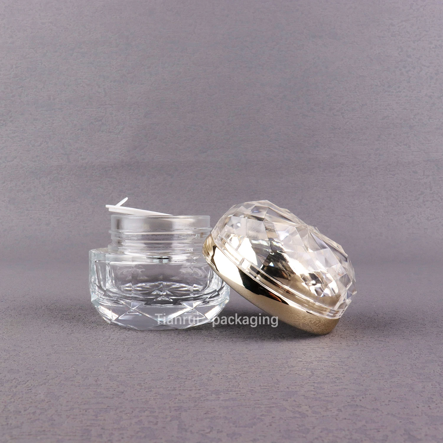 Alibaba Empty 30g 50g 40ml 100ml 120ml Diamond Shape Cosmetic Bottle Sets Custom Glass Skincare Containers and Packaging