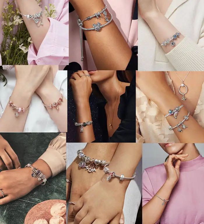 Rose gold charms bulk jewelry  making charms  for pan dora bracelets