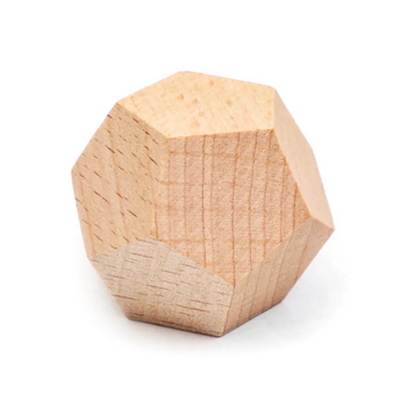 Wholesale Factory Price Custom 12 Sided Dice Dnd Rpg Games Natural Blank Wood D 20 Wooden Dice Big