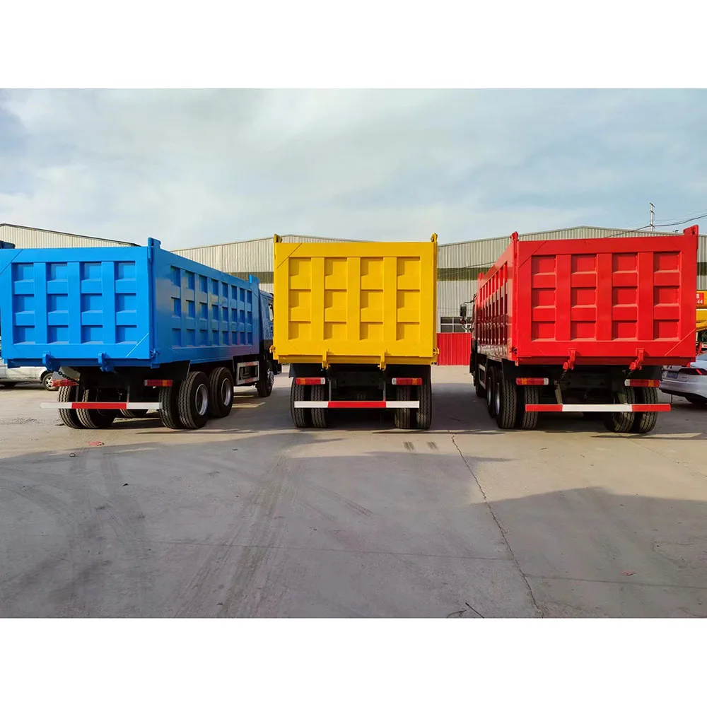 Second Hand Dump Truck Sino Sinotruk Howo 6x4  Tipper Red yellow blue Used Dump Trucks For Sale Price