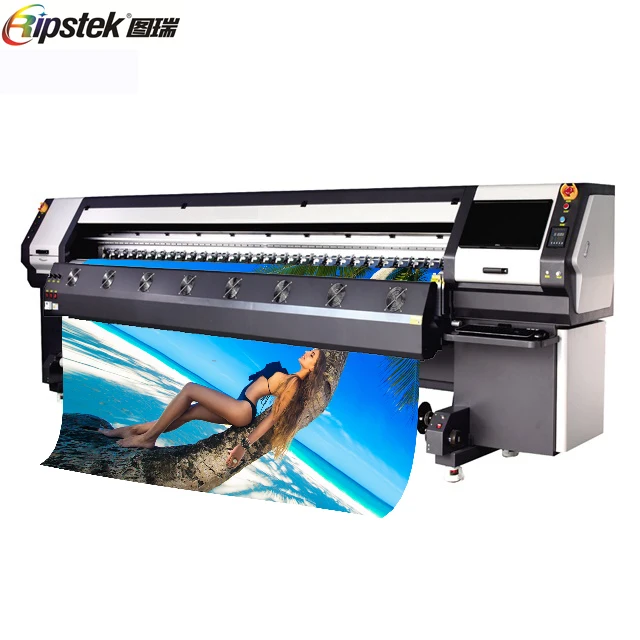 RIPSTEK WT-3308L with KONICA 512I Printhead digital Printer ,Printing Speed 240sqm/hr, large format eco solvent printer