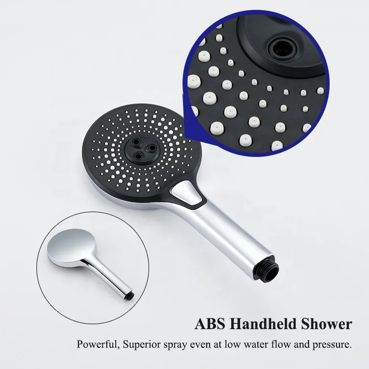 European Matt Black Shower Column With Faucet Mixer Bathroom Rain Bath Shower Set