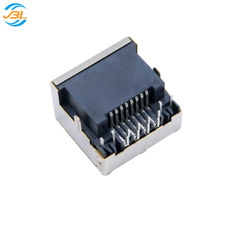 Поверхностное крепление Rj-45 разъем 1 порт 10 контактов светодиодная печатная плата 8Pin экранированный Женский Разъем по заводской цене Smd Ethernet Rj 45 Rj45 разъем