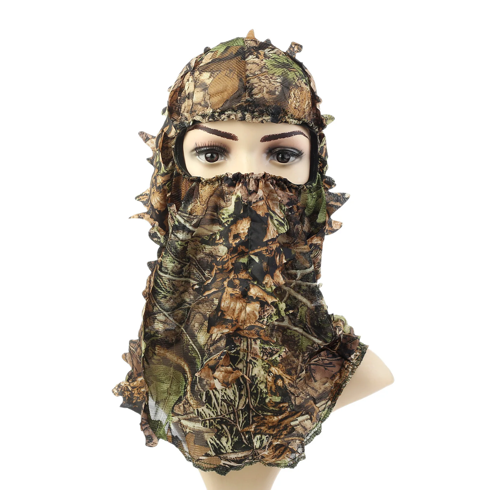 Wholesale Soft Material Light Weight Full Cover 3D Hunting Camouflage Leafy Hat for Both Men and Women