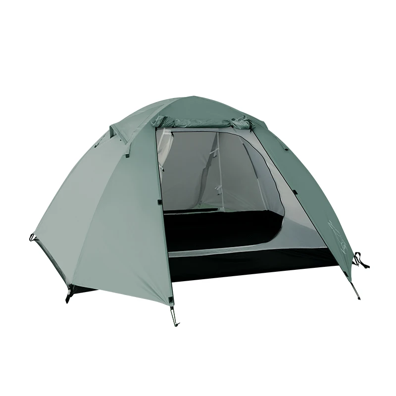 Portable Double Polyester Tent for 1-2 Campers for Outdoor Camping Hiking Carpas Aluminum Pole