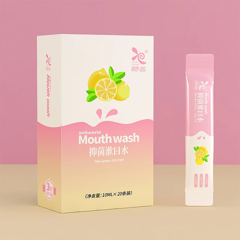 New Travel Portable 100% Natural Mint Lemon Flavor Teeth Whitening Mouthwash Without Alcohol