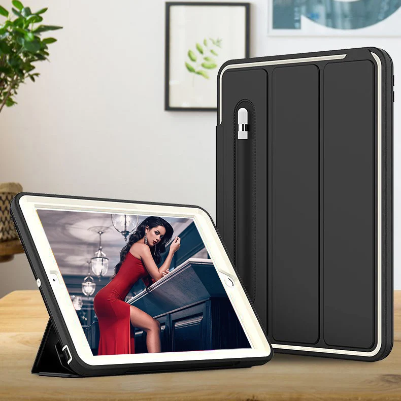 Tablet case for iPad Generation 7th 8th 10.2 inch Slim Stand Hard Smart Back Cover with Auto Sleep Wake