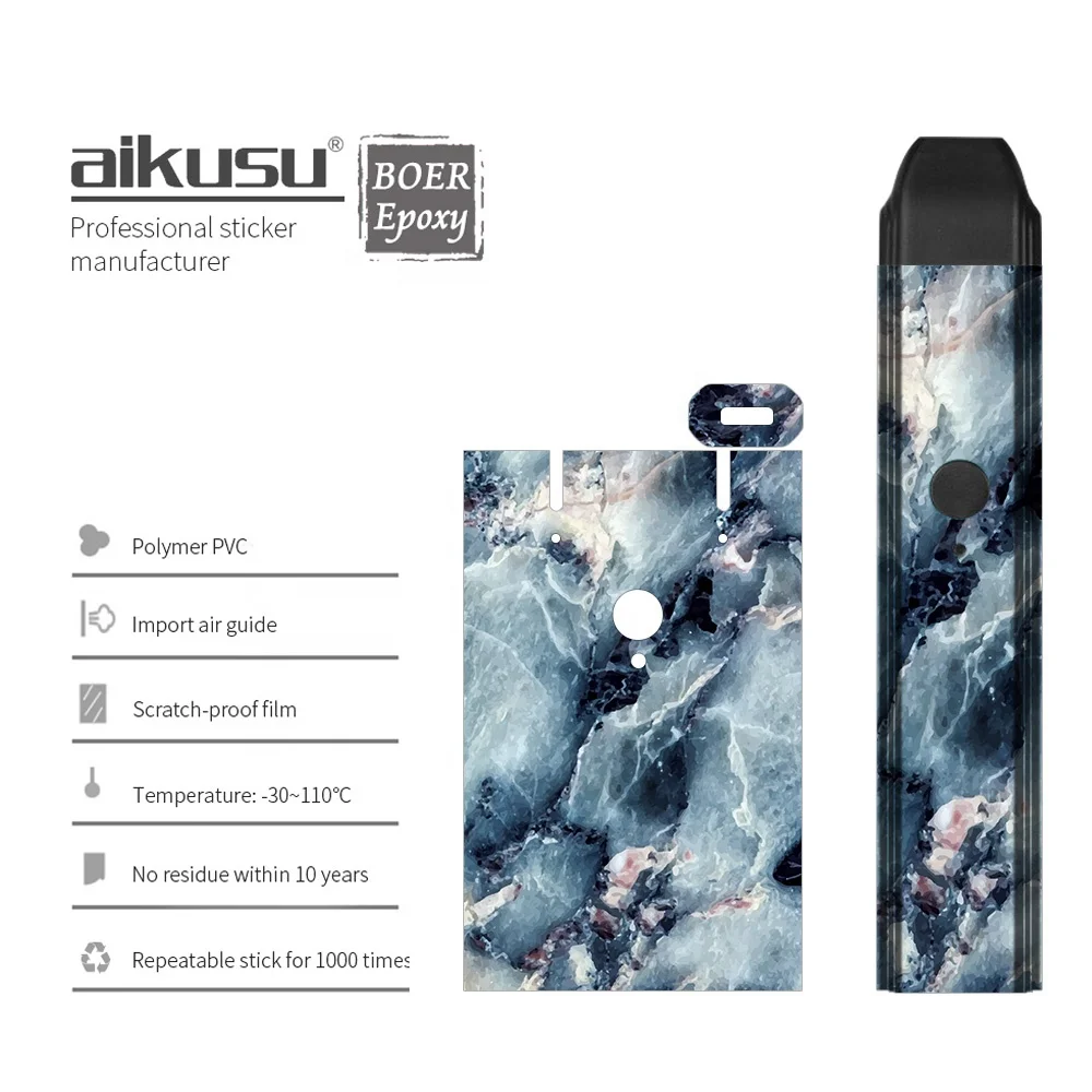 
aikusu Factory 3M wrap decal sticker for Caliburn, electronic cigarettes skin sticker vape accessories 