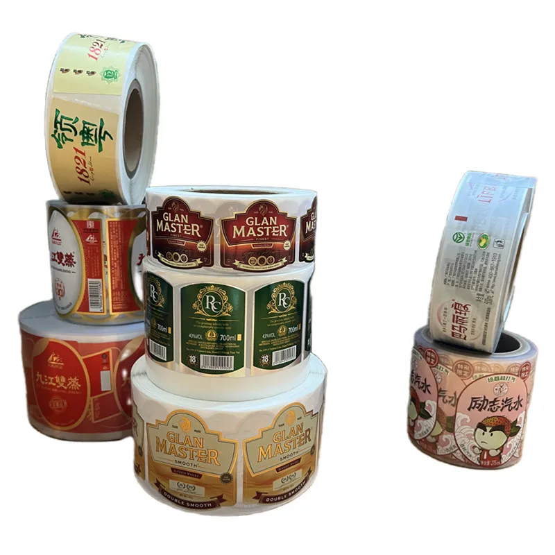 Oem Private Label Manufacturers Waterproof Paper Printing custom whiskey wine bottle label