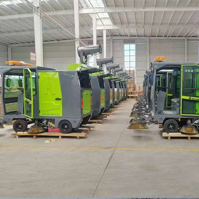 Ride On Vacuum Road Sweeper Use For Cleaning Falling Leaves Road Street Cleaning Machine Automatic Floor Sweeper Machine