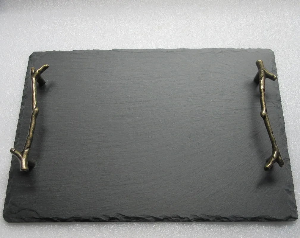 Электронная коммерция, популярный сланец, мини-доска для сыра с креативными металлическими ручками