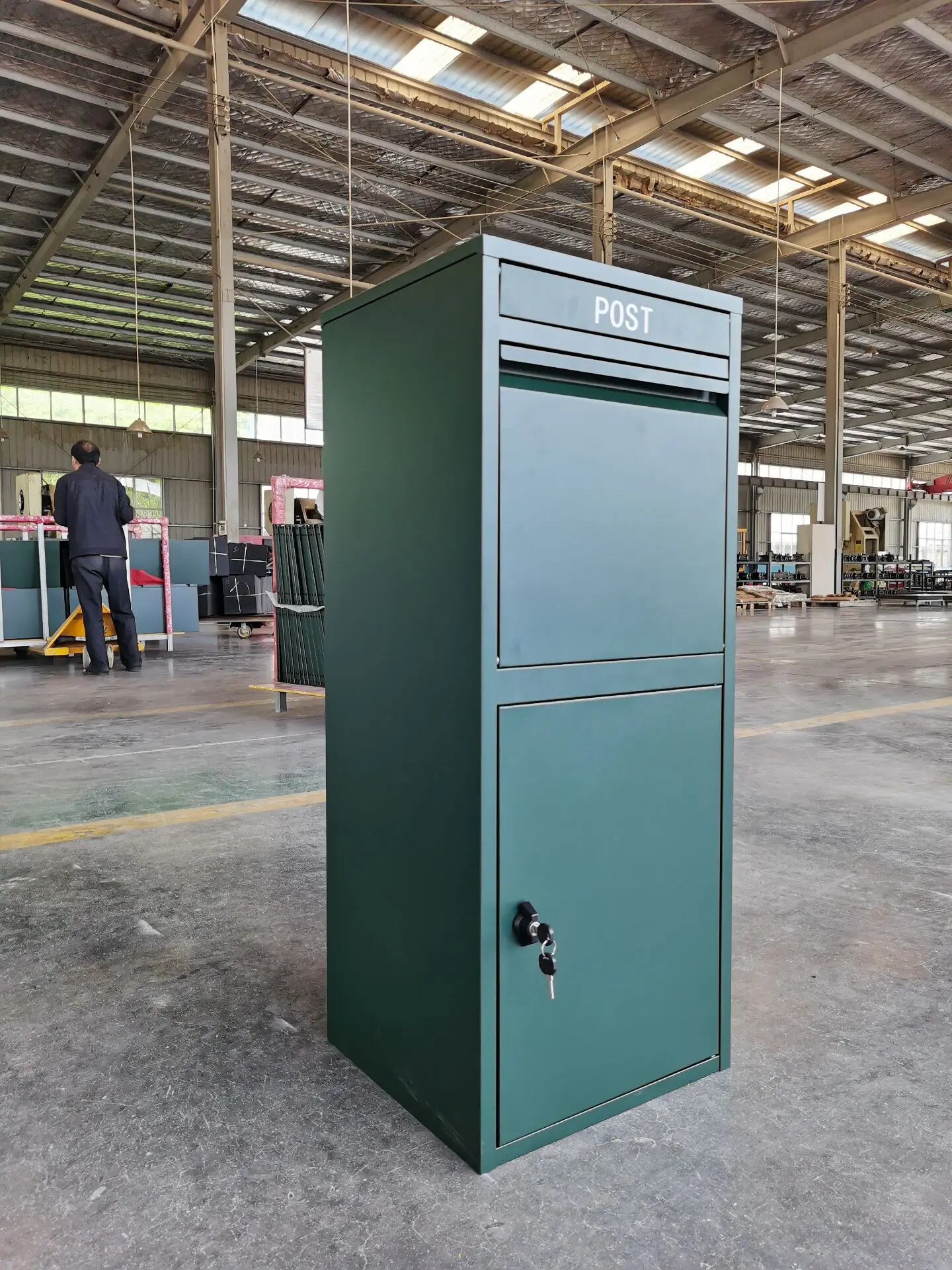 JAS-157 Anti Theft Outdoor Smart Mailbox Metal Parcel Delivery Box for Home Letter Drop Mail Box