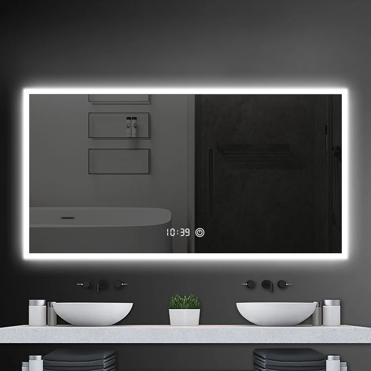 
Hotel Bathroom Anti fog Touch Switch Waterproof backlit smart LED mirror with light 