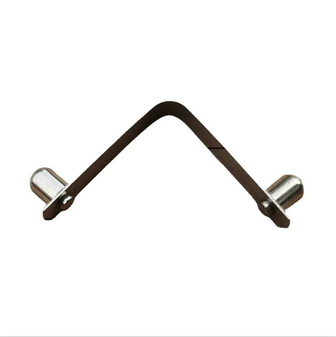 7mm diameter V shape tent tube hole snap button steel spring clip