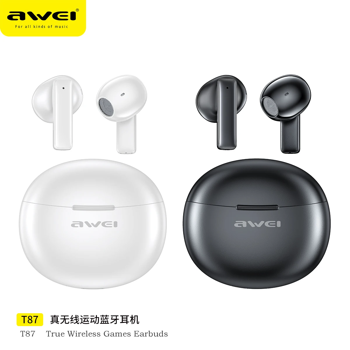 Awei True Wireless T87 Bluetooth Games Headphones