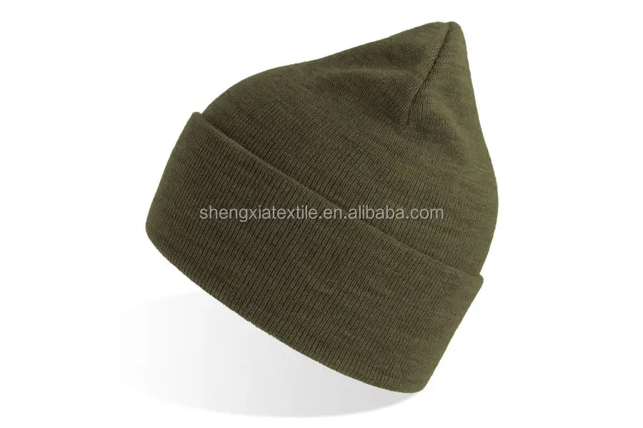 GRS Certificated Eco Friendly Environmental Sustainable Recycled Polyester Material Beanie Knitted winter hat