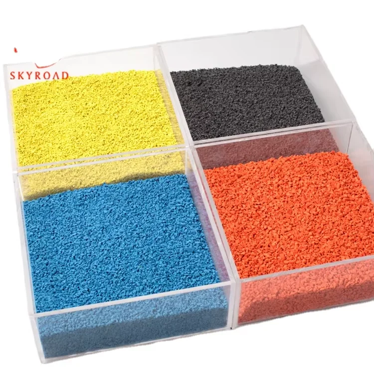 Tianlu 1-3mm Recycled Safety Colorful Granulated Rubber Surface EPDM Rubber Granule  For Playground Sport Flooring Surfacing