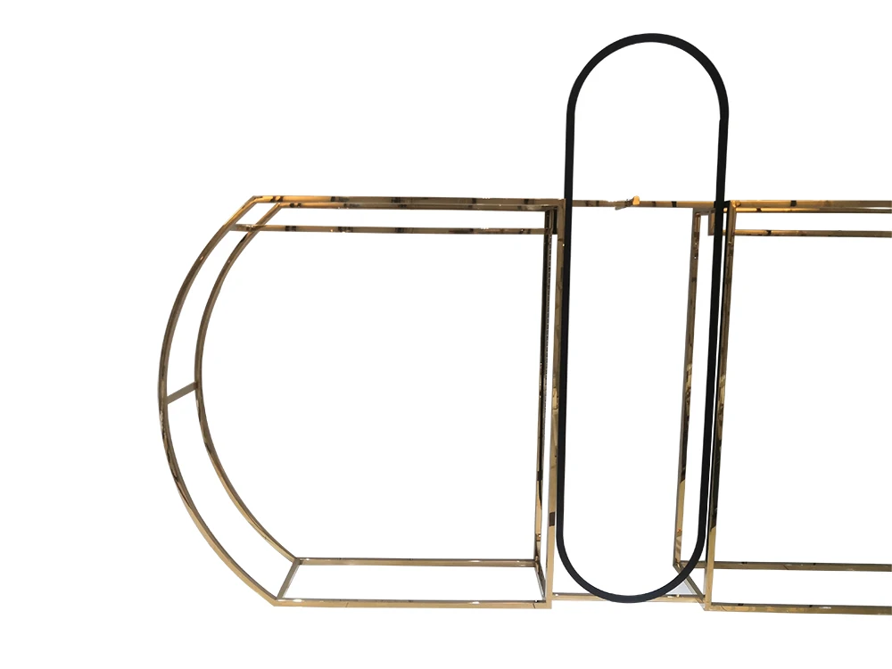 
Garment Display Rack Stand for Clothes Gold Store Fixture Design Shop Fitting Wall 