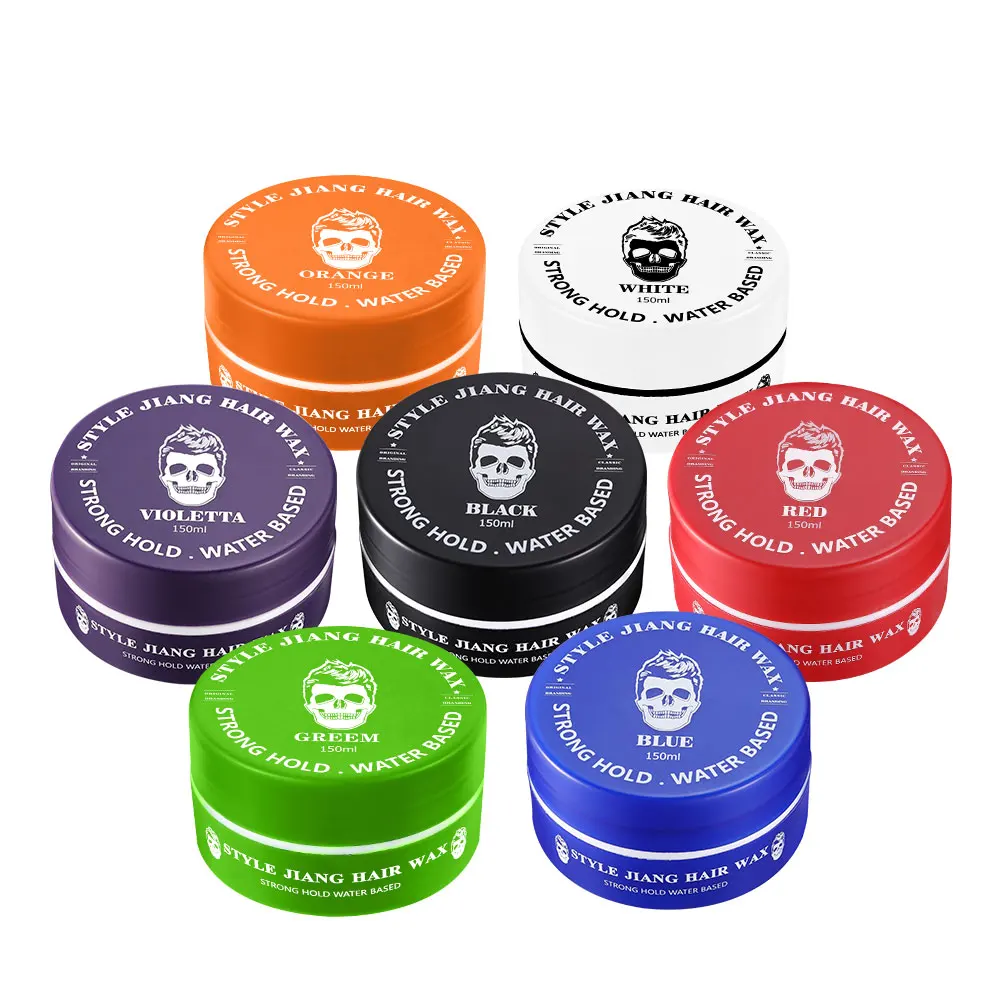 7 Colors Cool Fashion Hair Wax Mud water-soluble long-lasting hold hair styling wax hair style shine wax