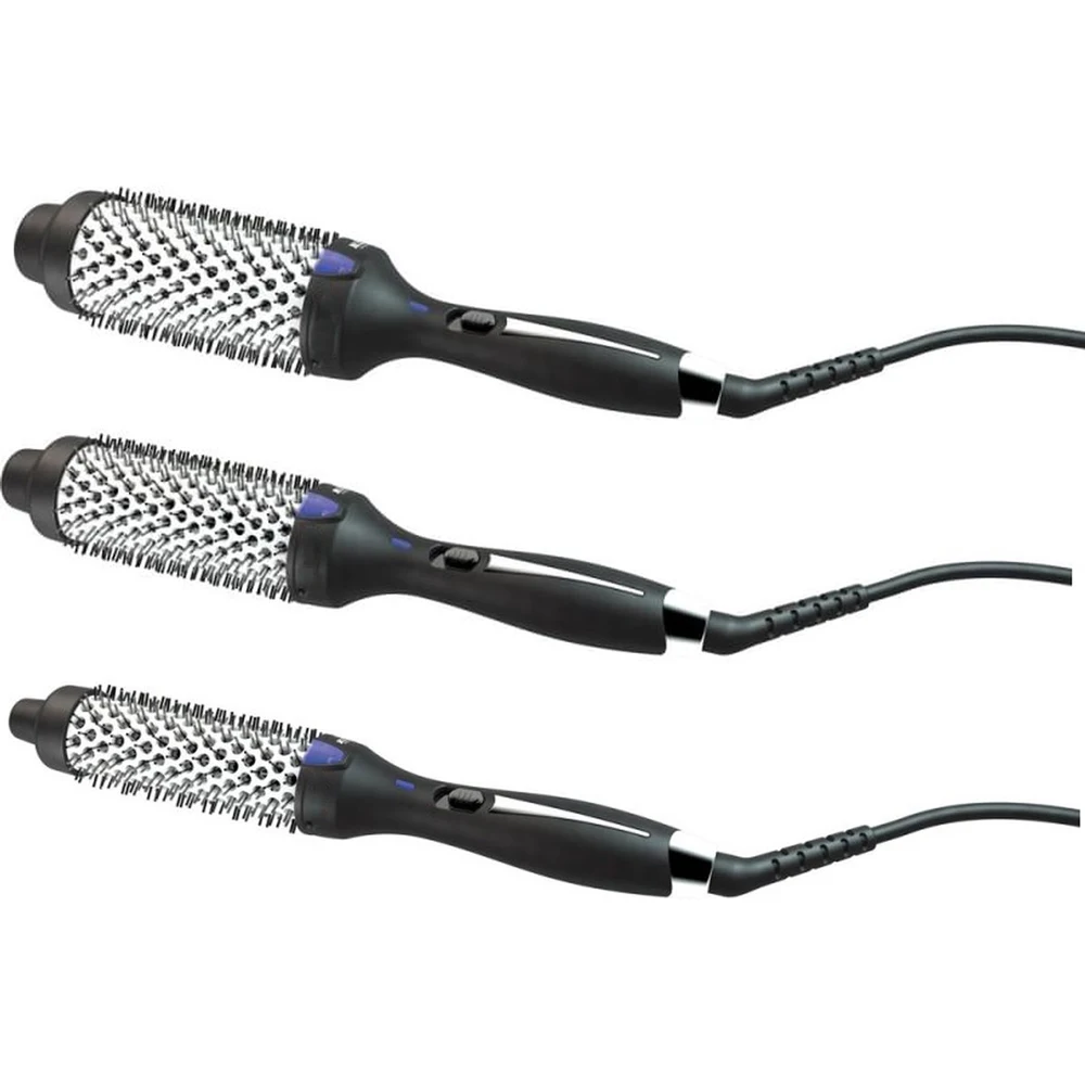 Fast Heat Rose Gold Electric Ceramic Barrel Hot Comb Heated Airless Bristle Electric Thermal Brush