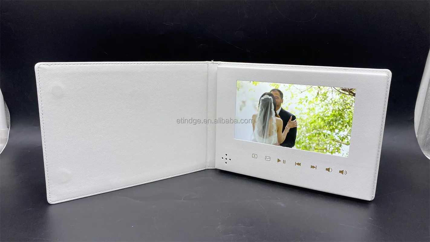 High Definition IPS 8GB Memory 7 inch Video Brochures Wedding with LCD Screen