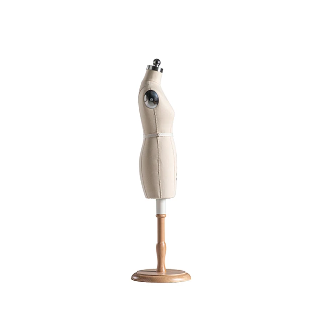 fashion mini female foam window display mannequin 1/2 half body torso mini miniature tailor dress form with base