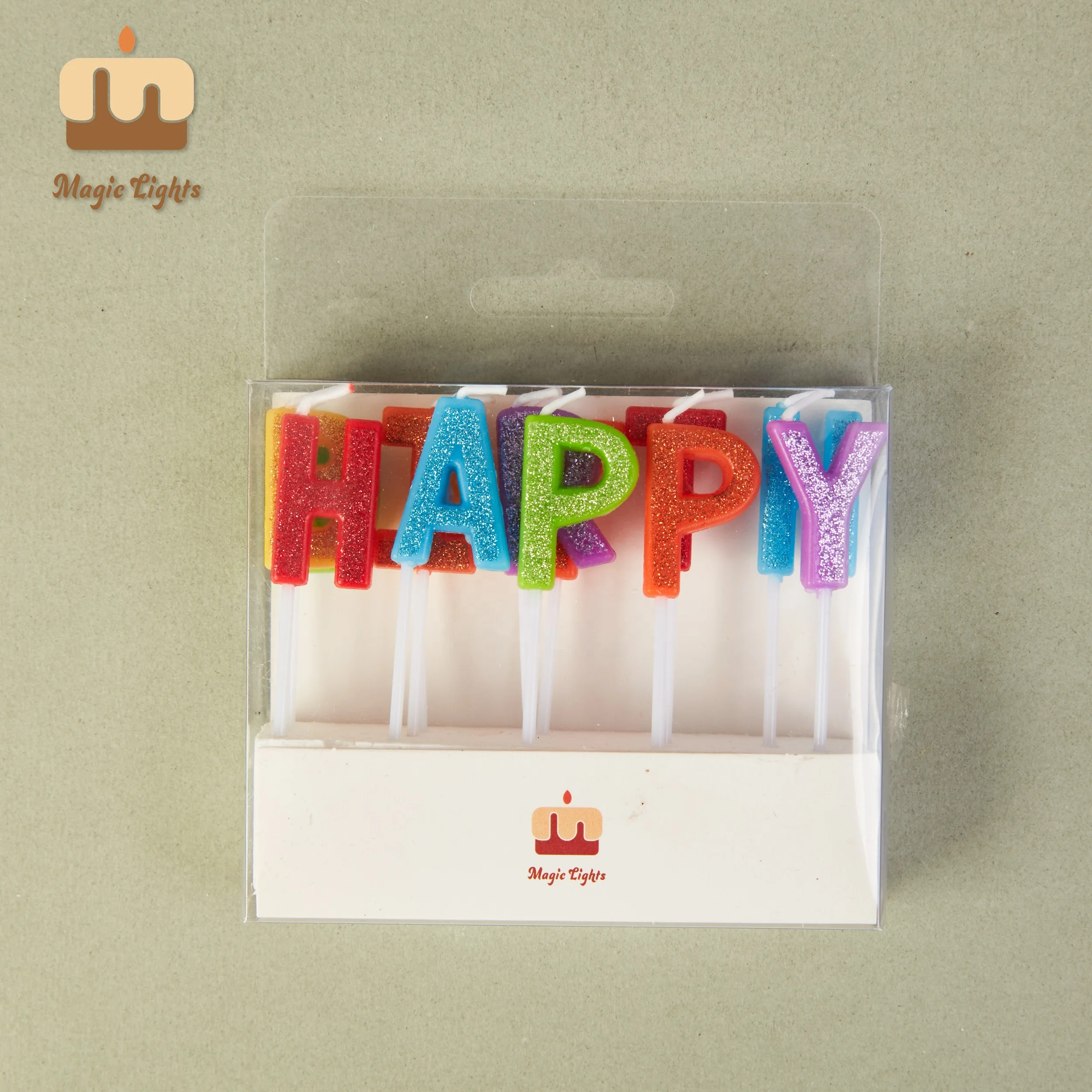 Colorful Glitter Letter Birthday Cake Candle From China