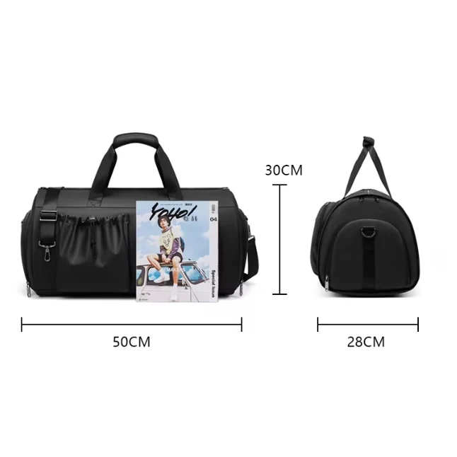 leather Duffel High Quality boarding large capacity travel bag gym bag folding backpack travel garment duffle bag