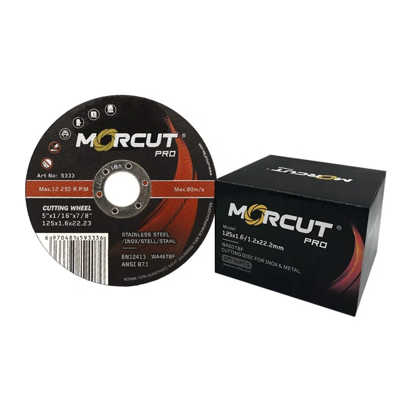 5' 125*1.6mm Thin Resin Cutting Disc T41 High Quality Metal Cutting Wheel EN12413