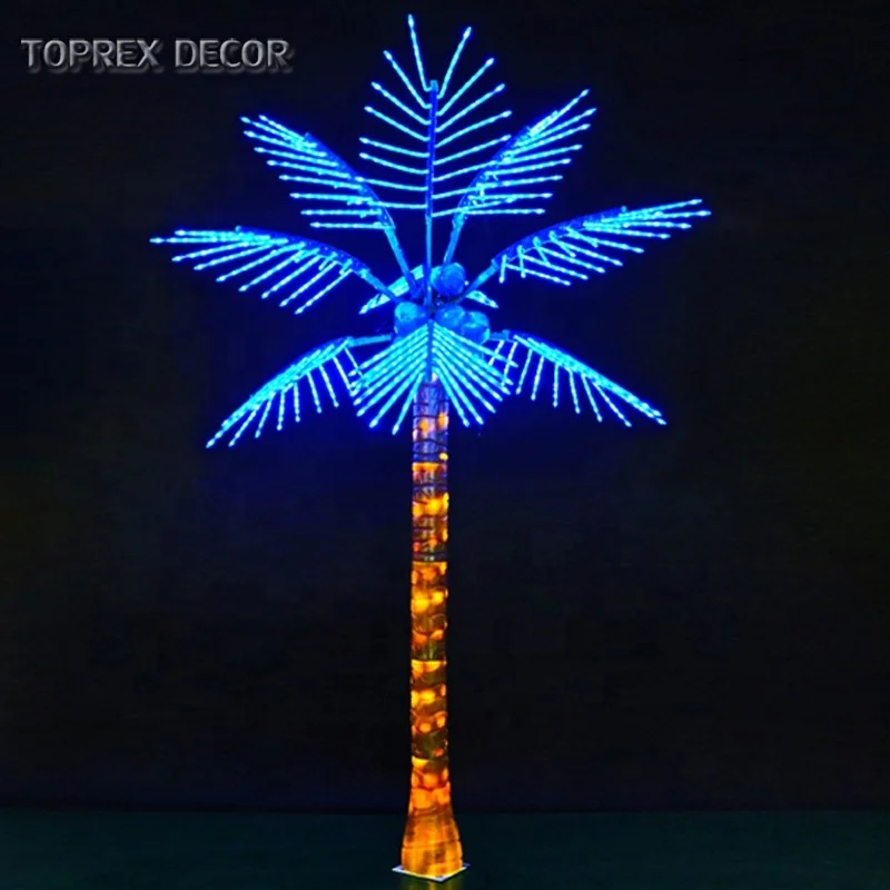 IP65 Waterproof Outdoor Landscape LED Decorative Lighting Artificial Coconut Tree Lights