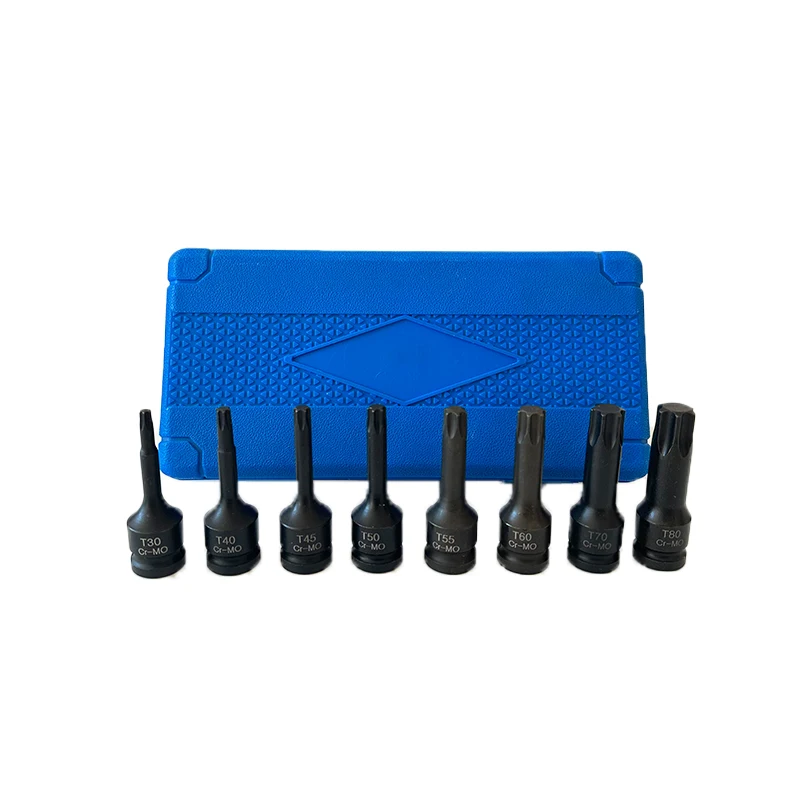 Chromium Molybdenum Standard SAE Professional Vehicle Maintenance Electric Wrench Hex Bit Impact Grade Socket Set