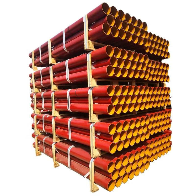 EN877 grey cast iron pipe fitting SML with red epoxy coating for water drainage