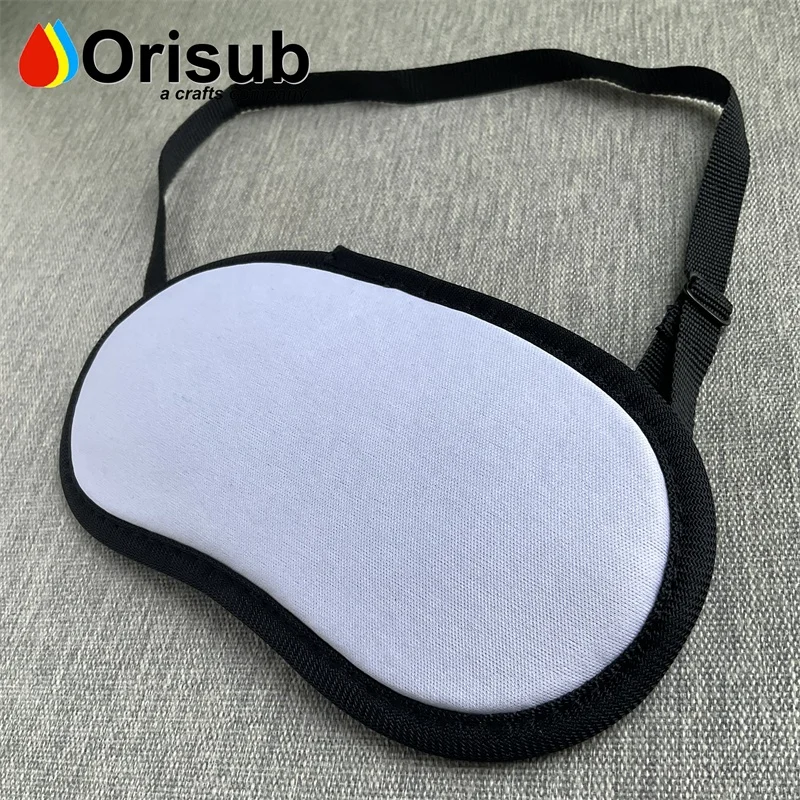 Thermal transfer printing neoprene white eye patch mask custom printed sleep eye masks for sublimation