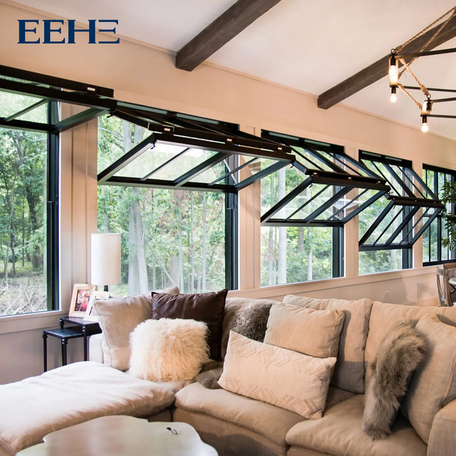 Hot Sale Sound proof burglar proof bifold windows automatic vertical lift up Manufacturing Aluminum House Folding Windows