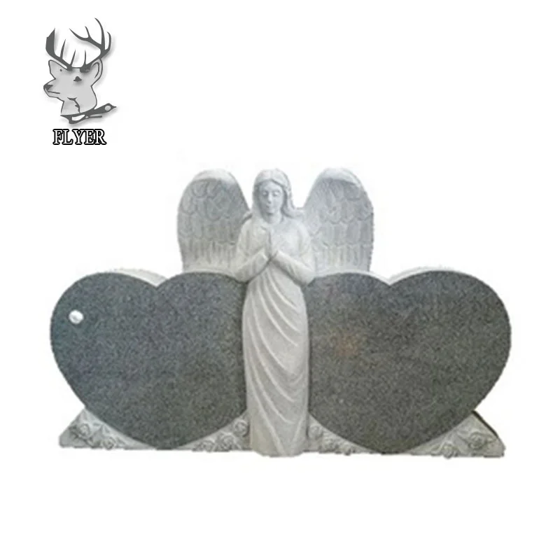 Memorial Cemetery Hand Carved Natural Stone Angel Statue Roman Column Gazebo Tombstone  Marble  Monument Factory Direct Sales