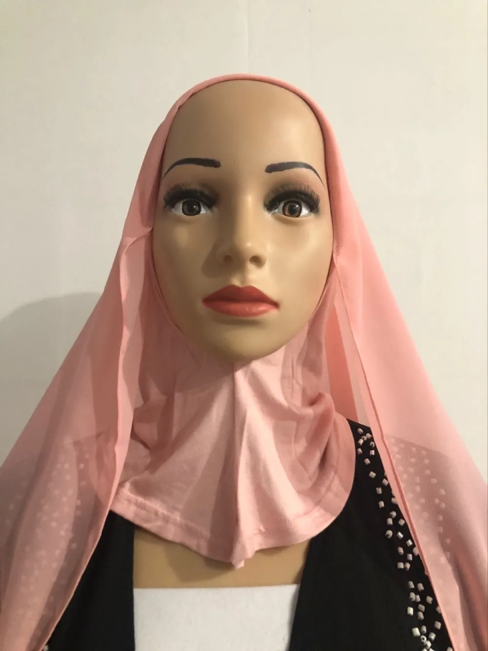 2021 new inner jersey bonnet caps headscarf plain instant chiffon hijab