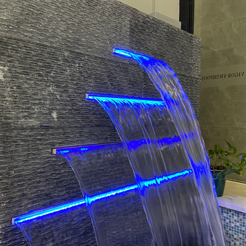 Factory Direct Sale Decorative Swimming Landscape Wall Waterfall Pool Water Descent Fountain