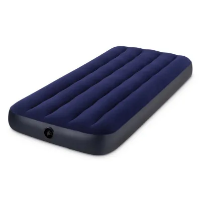 
INTEX64756 Inflatable Airbed Soft Downy Foldable Deep Blue Camping Air Mattress 
